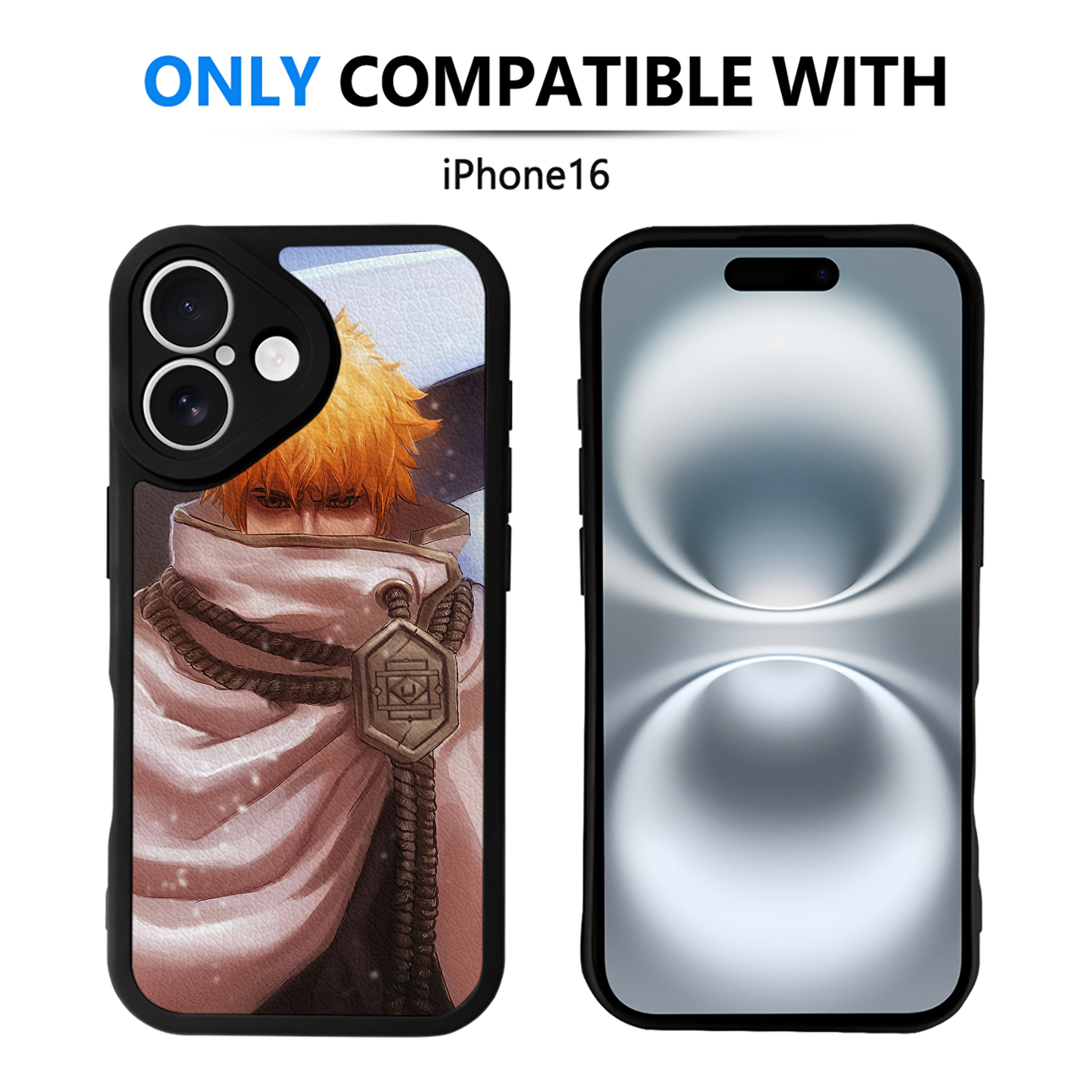 （画像用） ブリーチ BLEACH 【iPhone 16シリーズ対応】シリコンスマホケース（レザー調） 材質：シリコン